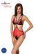 Полупрозрачное боди с кружевом Passion PEONIA BODY XXL/XXXL red &mdash; фото 1 из 7