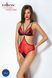 Полупрозрачное боди с кружевом Passion PEONIA BODY XXL/XXXL red &mdash; фото 5 из 7