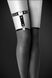 Гартер на ногу Bijoux Pour Toi - WITH HEART Black, сексуальная подвязка с сердечком, экокожа SO2222 фото 1
