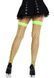 Чулки в крупную сетку Leg Avenue Fence Net Thigh Highs Neon Green, one size &mdash; фото 2 из 5