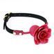 Кляп шарик силиконовый в виде розы красного цвета Bdsm4u Rose Ball &mdash; фото 1 из 2