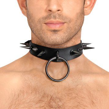 Мужской чокер с шипами Art of Sex - Archie Leather and Spikes,  - 1