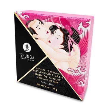 Соль для ванны Shunga Moonlight Bath &ndash; Aphrodisia (75 г), соль Мертвого моря, аромамасла,  - 1