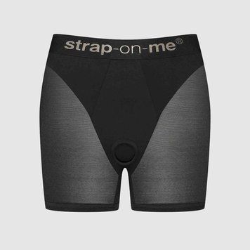 Шорты с фиксацией дилдо Strap-On-Me Harness Lingerie Halo - S - Black,  - 1