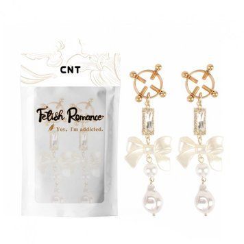 Затискачі для сосків Elegant Pearl Nipple Grips золотистий - фото товару 1