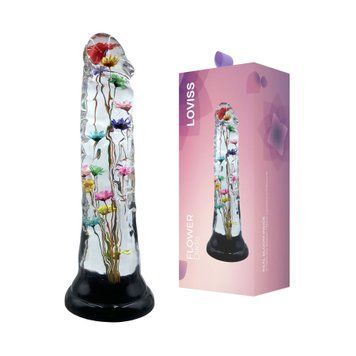 Дилдо Loviss Helichrysum Dildo, настоящие цветки бессмертника внутри &mdash;  фото товара 1