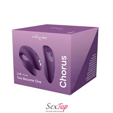 Смарт-вібратор для пар We-Vibe Chorus Purple, сенсорне керування вібраціями стисненням пульта SO6923 фото