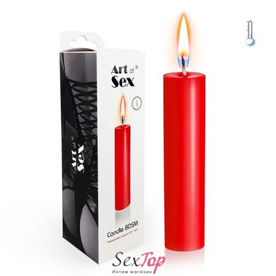 Червона воскова свічка Art of Sex size M 15 см низькотемпературна SO5957 фото