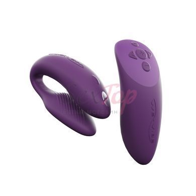 Смарт-вибратор для пар We-Vibe Chorus Purple, сенсорное управление вибрациями сжатием пульта &mdash;  фото товара 2