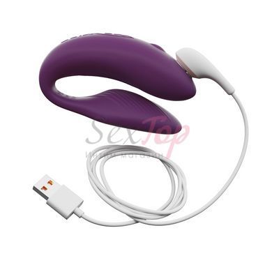 Смарт-вибратор для пар We-Vibe Chorus Purple, сенсорное управление вибрациями сжатием пульта &mdash;  фото товара 5