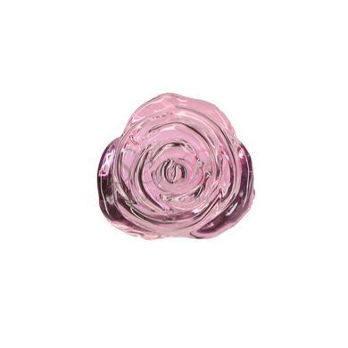 Скляна анальна пробка Pillow Talk Rosy Luxurious Glass Anal Plug, ⌀3,3 см, віброкуля в подарунок - фото товару 3