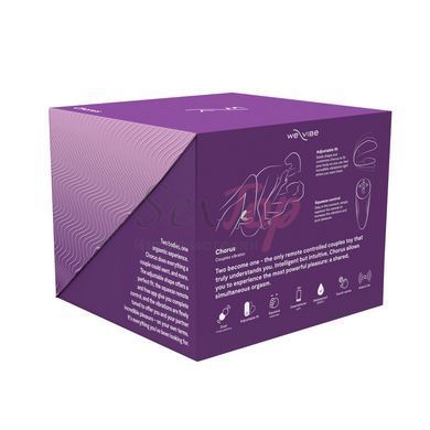 Смарт-вибратор для пар We-Vibe Chorus Purple, сенсорное управление вибрациями сжатием пульта &mdash;  фото товара 12