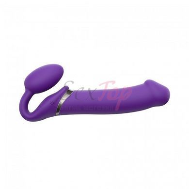 Безремневой страпон с вибрацией Strap-On-Me Vibrating Violet XL, диам. 4,5см, пульт ДУ, регулируемый &mdash;  фото товара 6