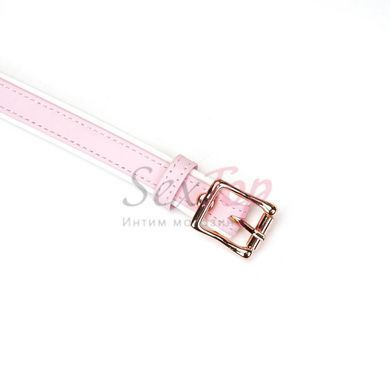 Шкіряна маска на очі Liebe Seele White & Pink Fairy Goat Leather Blindfold - фото товару 4
