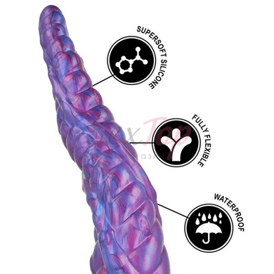 Фаллоимитатор на присоске сине фиолетовый Epic Nokken Dildo Water Creature - фото товару 3