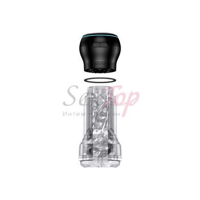 Мастурбатор Kiiroo Feel Pocket Crystal зі всмоктувальною інтерактивною насадкою PowerBlow Combo Set - фото товару 2