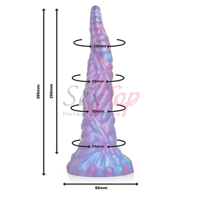 Фаллоимитатор на присоске сине фиолетовый Epic Nokken Dildo Water Creature - фото товару 6