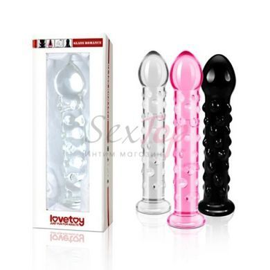 Стеклянный фаллоимитатор Lovetoy Glass Romance черный &mdash;  фото товара 2