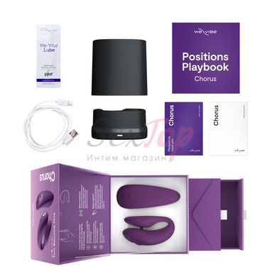 Смарт-вибратор для пар We-Vibe Chorus Purple, сенсорное управление вибрациями сжатием пульта &mdash;  фото товара 8