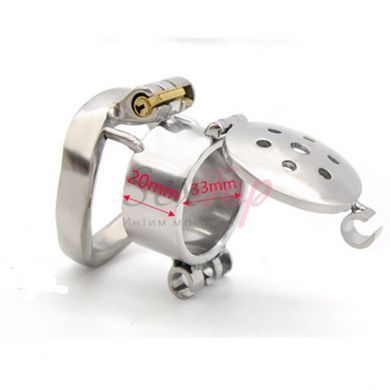 Пояс верности Double Lock Flip Glans Cover Chastity Cage Standart - фото товару 2