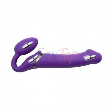 Безремневой страпон с вибрацией Strap-On-Me Vibrating Violet XL, диам. 4,5см, пульт ДУ, регулируемый &mdash;  фото товара 4