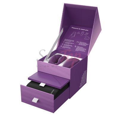Смарт-вибратор для пар We-Vibe Chorus Purple, сенсорное управление вибрациями сжатием пульта &mdash;  фото товара 9
