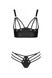 Комплект из эко-кожи с люверсами и ремешками Malwia Bikini black L/XL — Passion, бра и трусики SO5762 фото 8