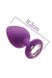 Анальна пробка з кристалом MAI Attraction Toys №48 Purple, довжина 8,2 см, діаметр 3,5 см SO4626 фото 1