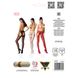 Сексуальні колготки-бодістокінги Passion S022 One Size, Red, імітація панчіх і пояса з гартерами PSS022R фото 5