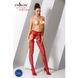Сексуальні колготки-бодістокінги Passion S022 One Size, Red, імітація панчіх і пояса з гартерами PSS022R фото 2