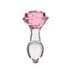 Стеклянная анальная пробка Pillow Talk Rosy Luxurious Glass Anal Plug, ⌀3,3 см, вибропуля в подарок SO6834 фото 1