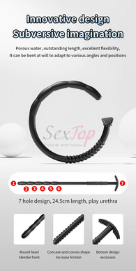Уретральний стимулятор Horse Eye Stick з порожнистим катетером та функцією впорскування - фото товару 7