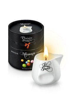 Масажна свічка Plaisirs Secrets Bubble Gum (80 мл) подарункова упаковка, керамічний посуд,  - 1