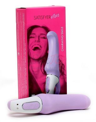 Потужний вібратор Satisfyer Vibes Charming Smile з гнучким стовбуром, літій силікон, 12 режимів, Фіолетовий - 4