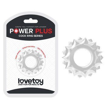 Ерекційне кільце на член Lovetoy Power Plus прозорий - фото товару 1