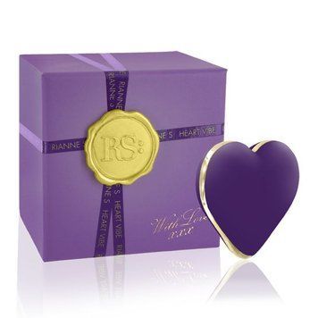 Вібратор-сердечко Rianne S: Heart Vibe Purple, 10 режимів, медичний силікон, подарункове паковання,  - 1