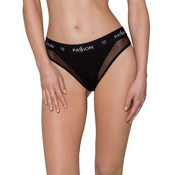 Трусики с прозрачной вставкой Passion PS002 PANTIES black, size L,  - 1