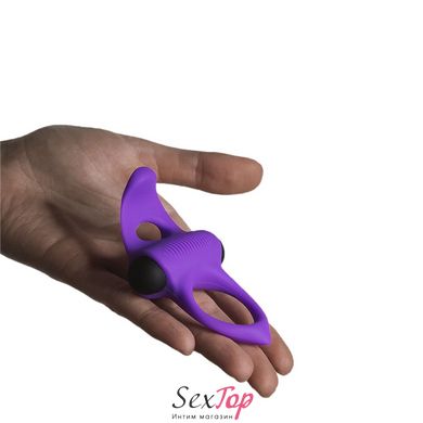 Эрекционное виброкольцо Adrien Lastic Lingus MAX Violet с язычком для стимуляции клитора AD30723 фото