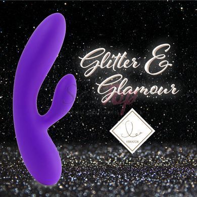 Гнучкий вібратор кролик з двома моторами FeelzToys Lea Rabbit Vibrator Medium Purple - фото товару 3