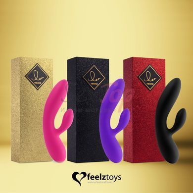 Гнучкий вібратор кролик з двома моторами FeelzToys Lea Rabbit Vibrator Medium Purple - фото товару 7