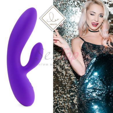 Гнучкий вібратор кролик з двома моторами FeelzToys Lea Rabbit Vibrator Medium Purple - фото товару 2