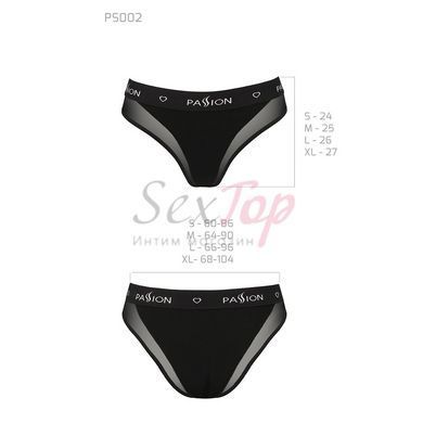 Трусики с прозрачной вставкой Passion PS002 PANTIES black, size L &mdash;  фото товара 6