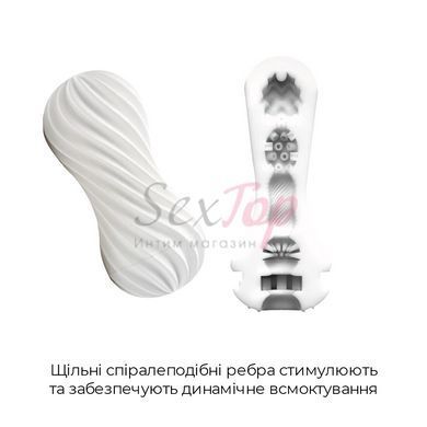 Мастурбатор Tenga Flex Silky White с изменяемой интенсивностью, можно скручивать &mdash;  фото товара 4
