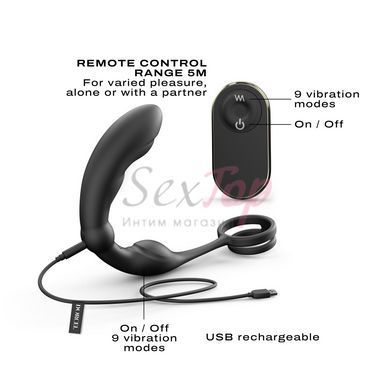Масажер простати Dorcel P-Ring з ерекційним кільцем та пультом ДК - фото товару 3