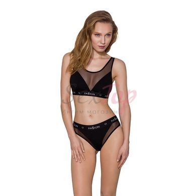 Трусики с прозрачной вставкой Passion PS002 PANTIES black, size L &mdash;  фото товара 3