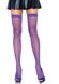 Неоновые чулки-сетка Leg Avenue Nylon Fishnet Thigh Highs Neon Purple, one size SO7968 фото 1
