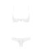 Еротичний комплект з бюстгальтером-получашкою Obsessive Alabastra S/M, білий, трусики з доступом SO7194 фото 5