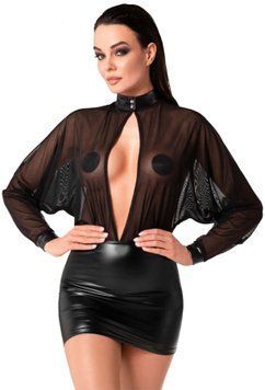 Платье Noir Handmade F348 Powerwetlook and tulle dress - L,  - 1