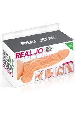 Фаллоимитатор с подвижной крайней плотью Real Body - Real JO, диаметр 4см, TPE &mdash;  фото товара 3
