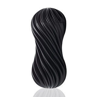 Мастурбатор Tenga Flex Rocky Black зі змінною інтенсивністю, можна скручувати - фото товару 1